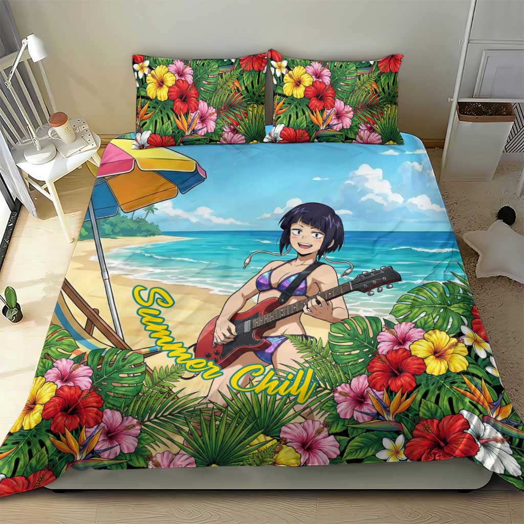 Kyoka Jiro Summer Chill Bedding Set Tropical Anime Rock Vibes