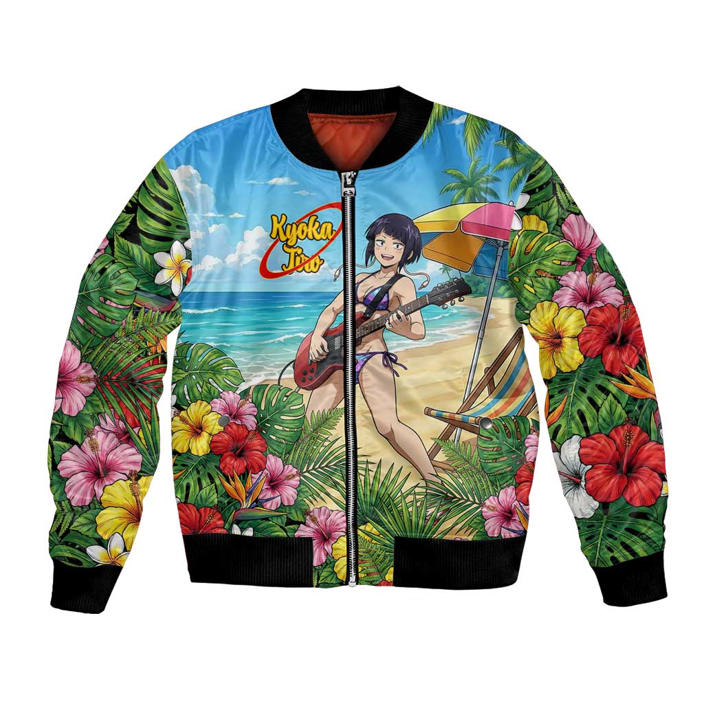 Kyoka Jiro Summer Chill Bomber Jacket Tropical Anime Rock Vibes