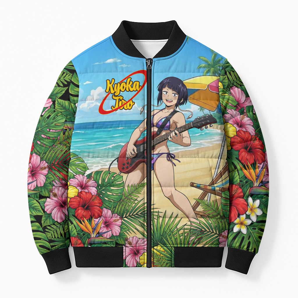 Kyoka Jiro Summer Chill Bomber Puffer Jacket Tropical Anime Rock Vibes