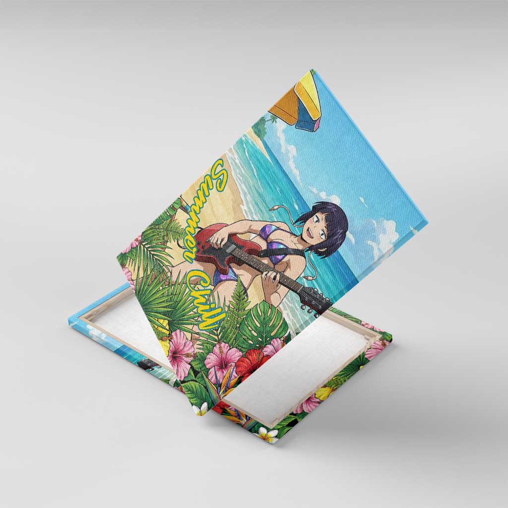 Kyoka Jiro Summer Chill Canvas Wall Art Tropical Anime Rock Vibes