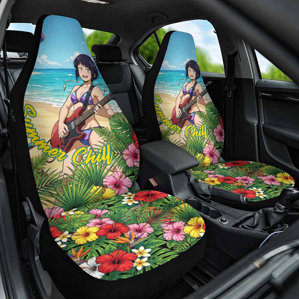 Kyoka Jiro Summer Chill Car Seat Cover Tropical Anime Rock Vibes