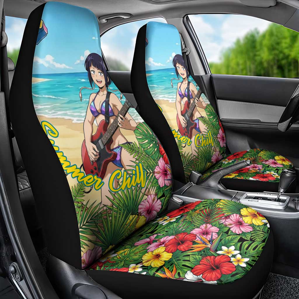 Kyoka Jiro Summer Chill Car Seat Cover Tropical Anime Rock Vibes