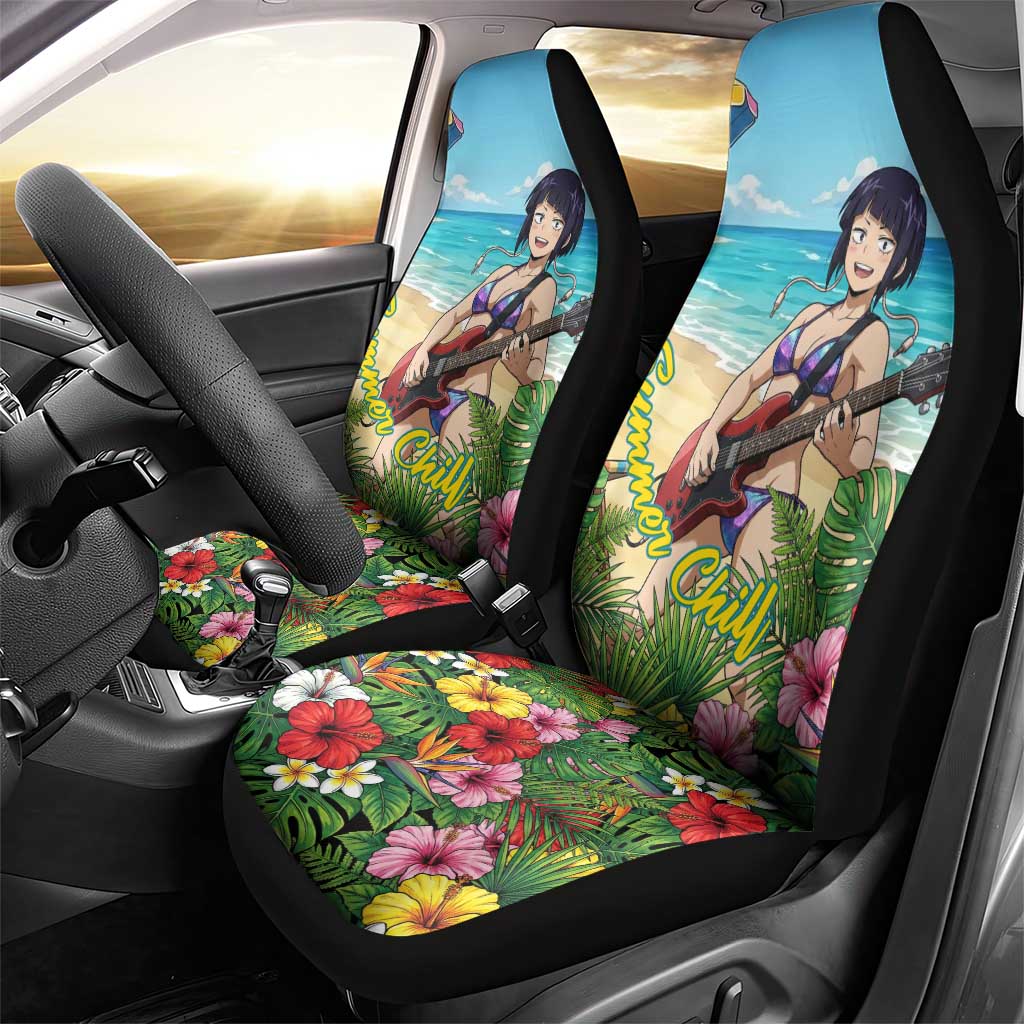 Kyoka Jiro Summer Chill Car Seat Cover Tropical Anime Rock Vibes