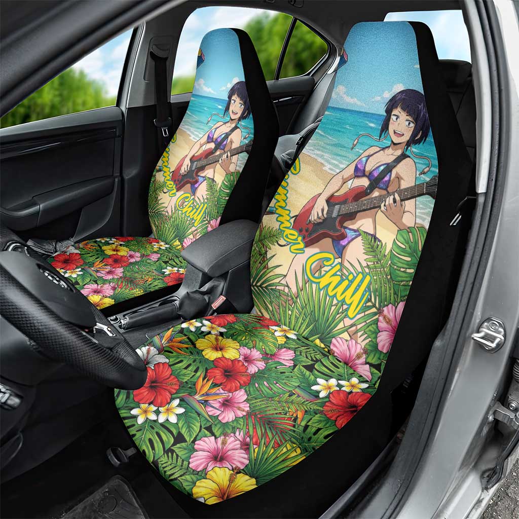 Kyoka Jiro Summer Chill Car Seat Cover Tropical Anime Rock Vibes