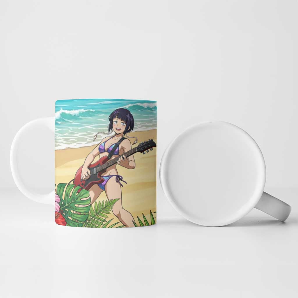 Kyoka Jiro Summer Chill Ceramic Mug Tropical Anime Rock Vibes
