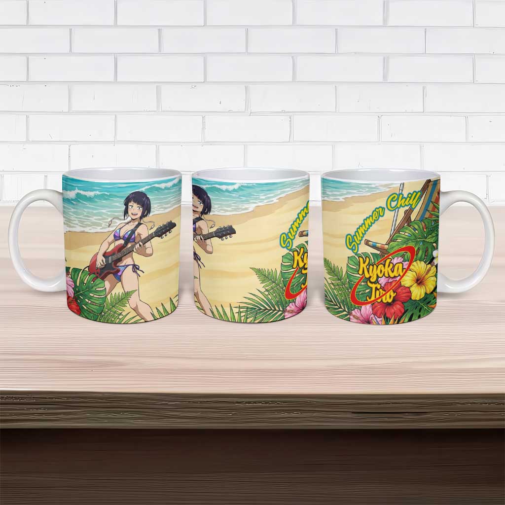 Kyoka Jiro Summer Chill Ceramic Mug Tropical Anime Rock Vibes