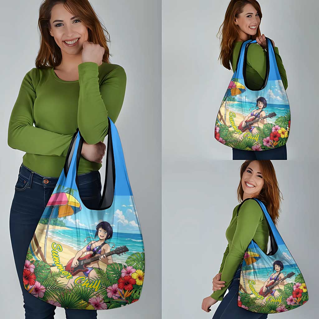 Kyoka Jiro Summer Chill Grocery Bag Tropical Anime Rock Vibes