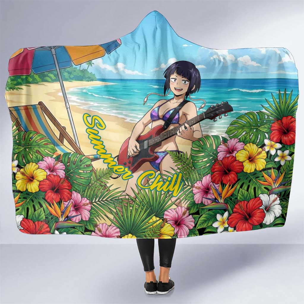 Kyoka Jiro Summer Chill Hooded Blanket Tropical Anime Rock Vibes
