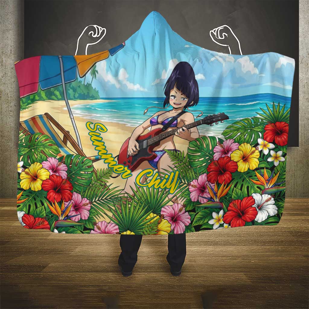 Kyoka Jiro Summer Chill Hooded Blanket Tropical Anime Rock Vibes