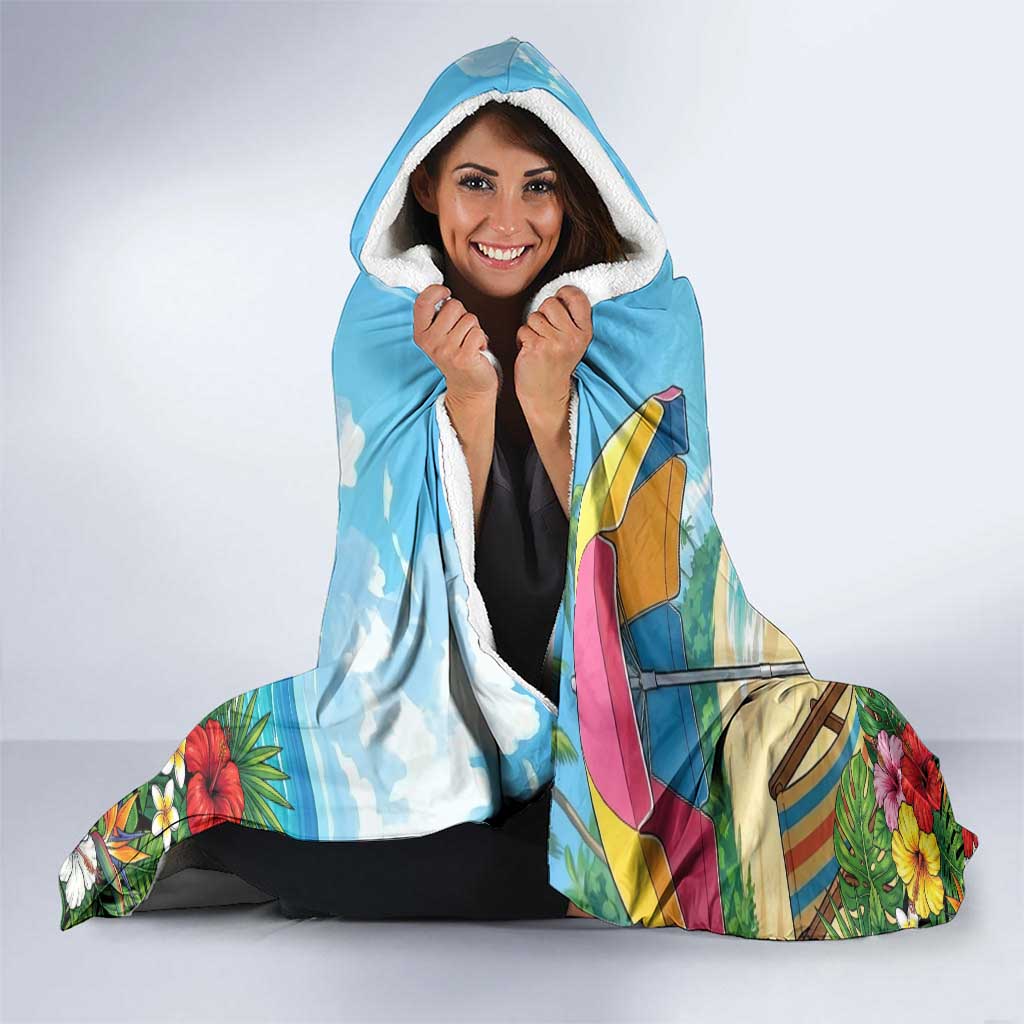 Kyoka Jiro Summer Chill Hooded Blanket Tropical Anime Rock Vibes