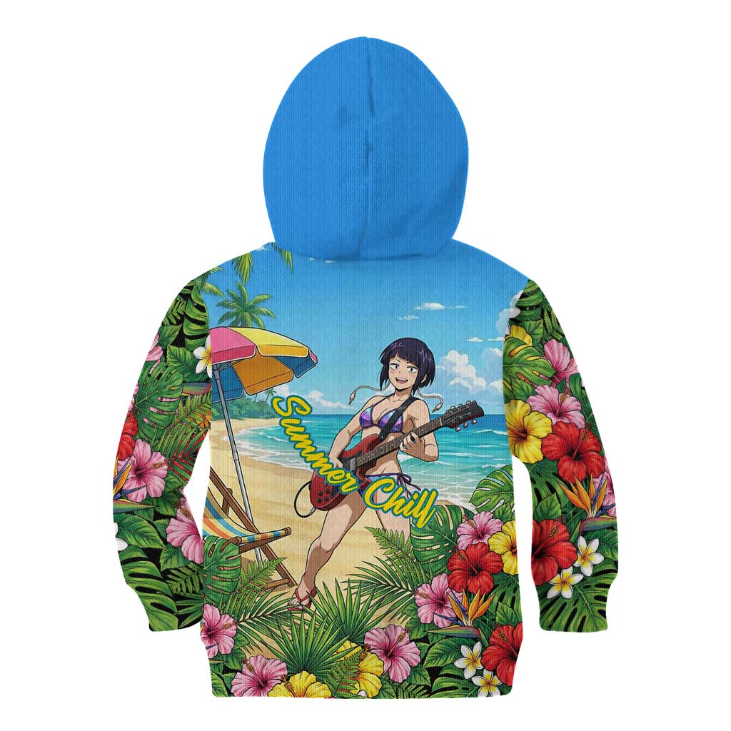 Kyoka Jiro Summer Chill Kid Hoodie Tropical Anime Rock Vibes