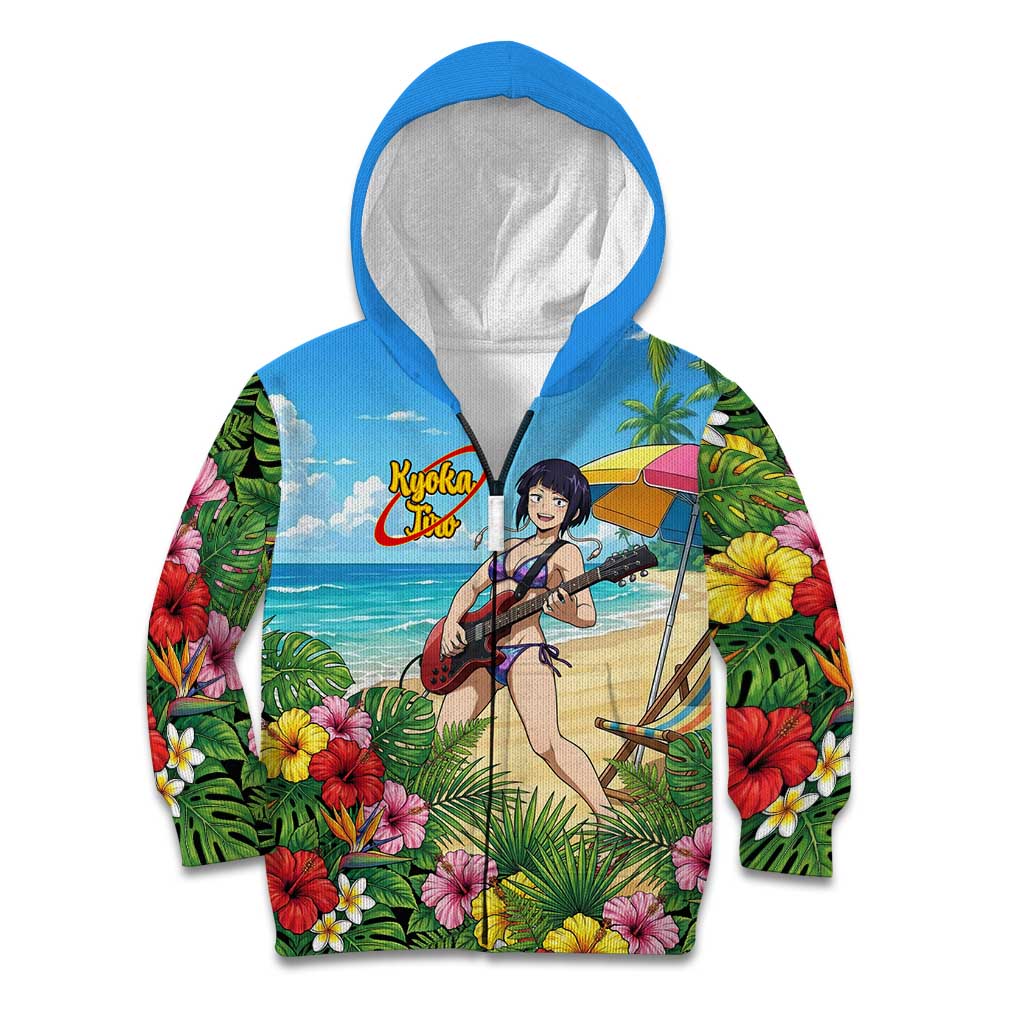 Kyoka Jiro Summer Chill Kid Hoodie Tropical Anime Rock Vibes
