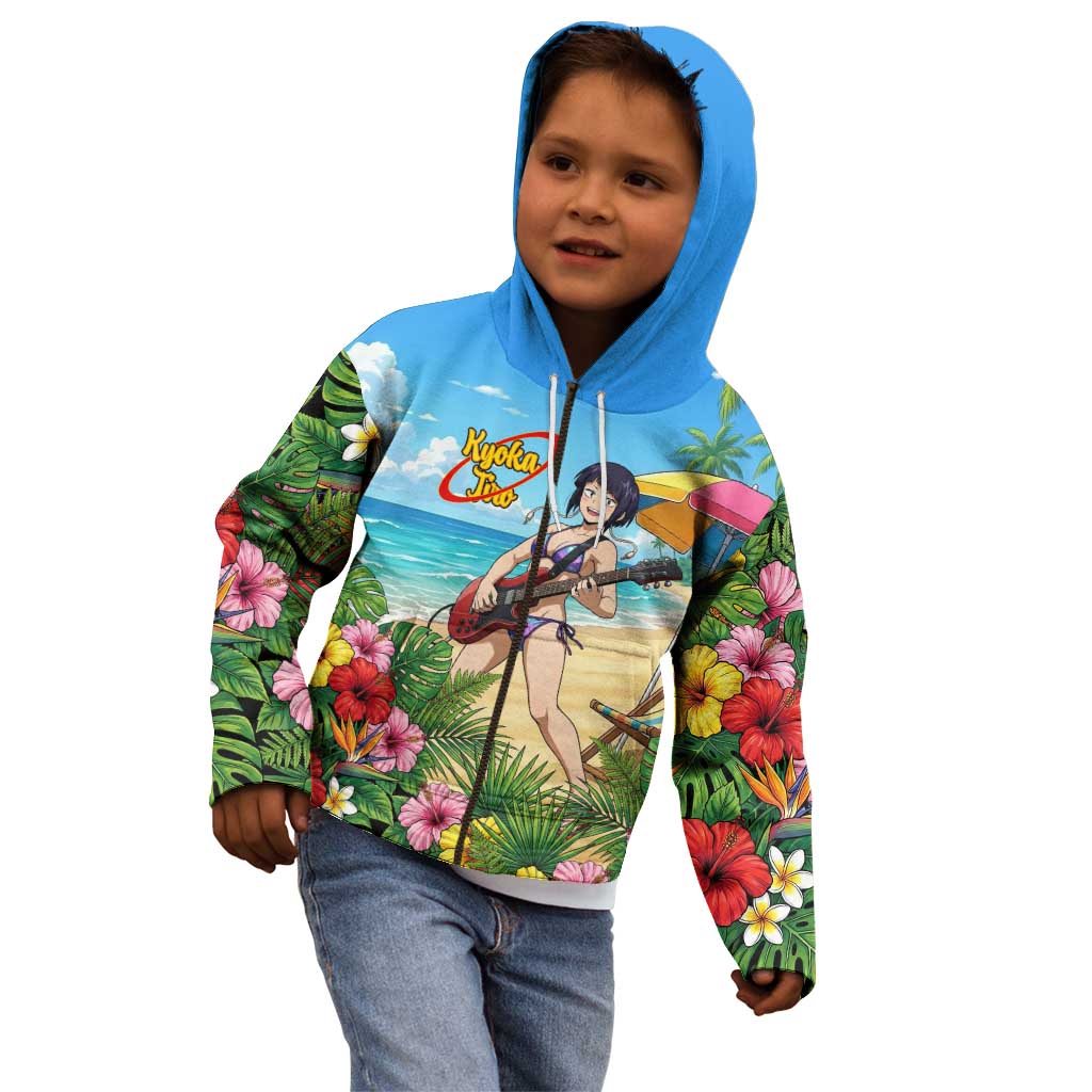 Kyoka Jiro Summer Chill Kid Hoodie Tropical Anime Rock Vibes
