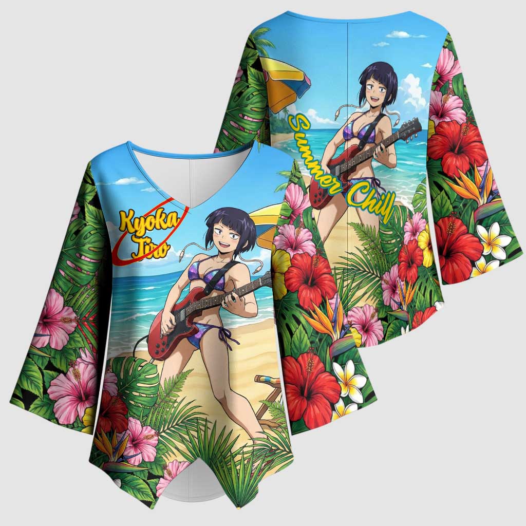 Kyoka Jiro Summer Chill Kimono Sleeve Blouse Tropical Anime Rock Vibes