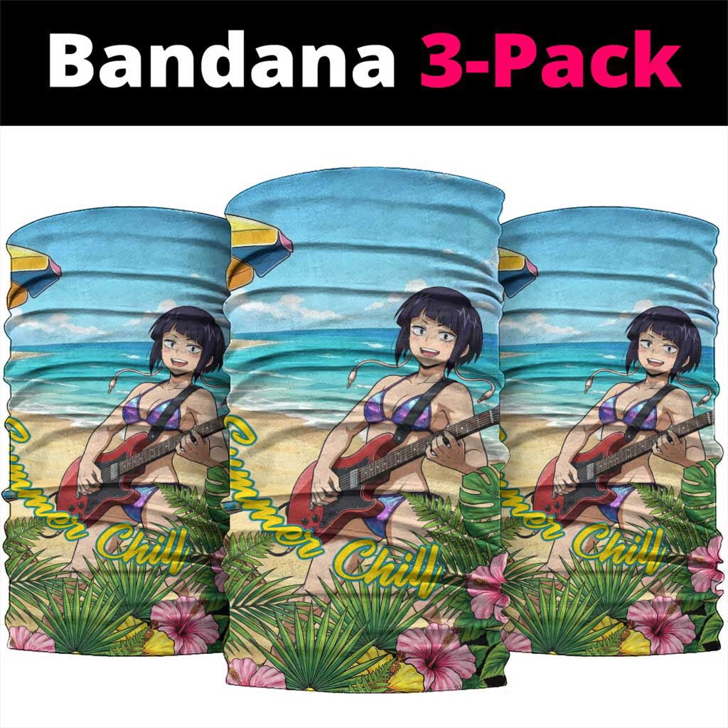 Kyoka Jiro Summer Chill Neck Gaiter Tropical Anime Rock Vibes