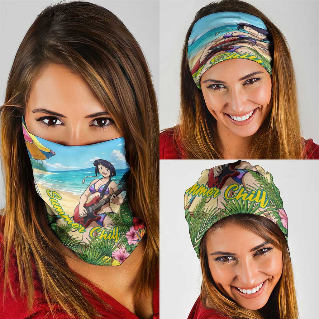 Kyoka Jiro Summer Chill Neck Gaiter Tropical Anime Rock Vibes