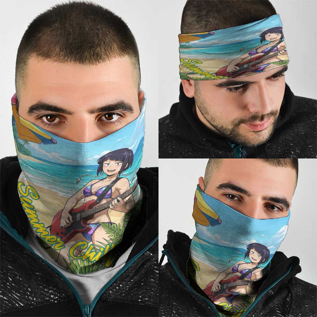 Kyoka Jiro Summer Chill Neck Gaiter Tropical Anime Rock Vibes