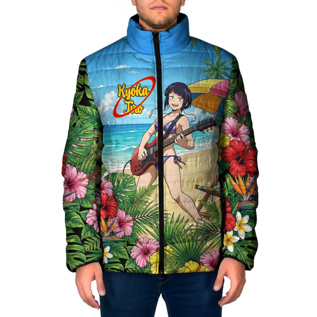 Kyoka Jiro Summer Chill Padded Jacket Tropical Anime Rock Vibes