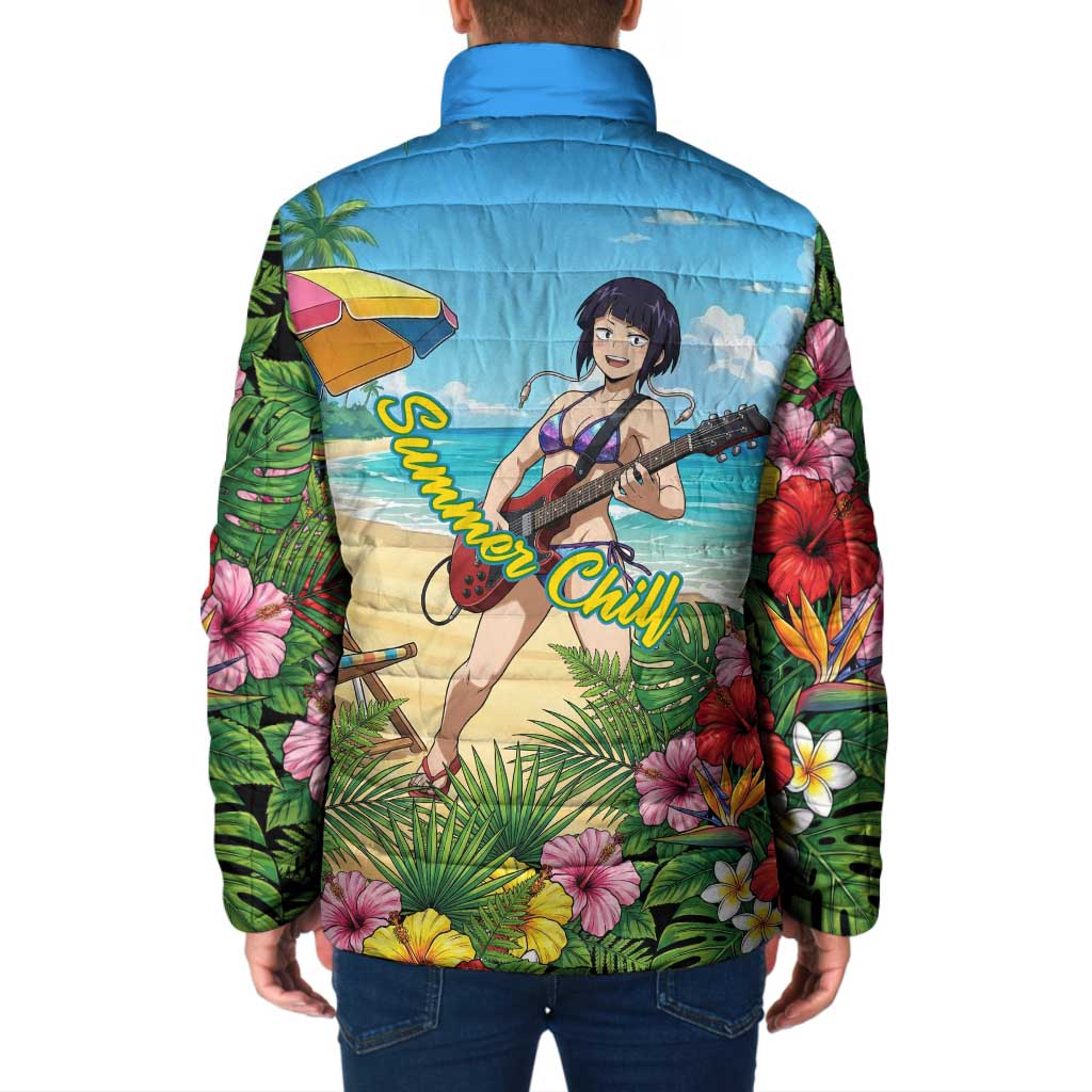 Kyoka Jiro Summer Chill Padded Jacket Tropical Anime Rock Vibes