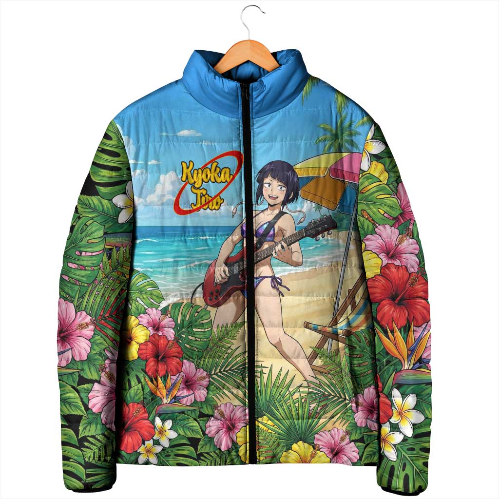 Kyoka Jiro Summer Chill Padded Jacket Tropical Anime Rock Vibes
