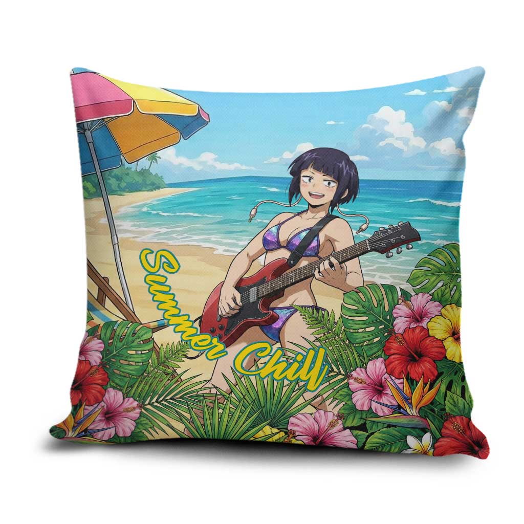 Kyoka Jiro Summer Chill Pillow Cover Tropical Anime Rock Vibes
