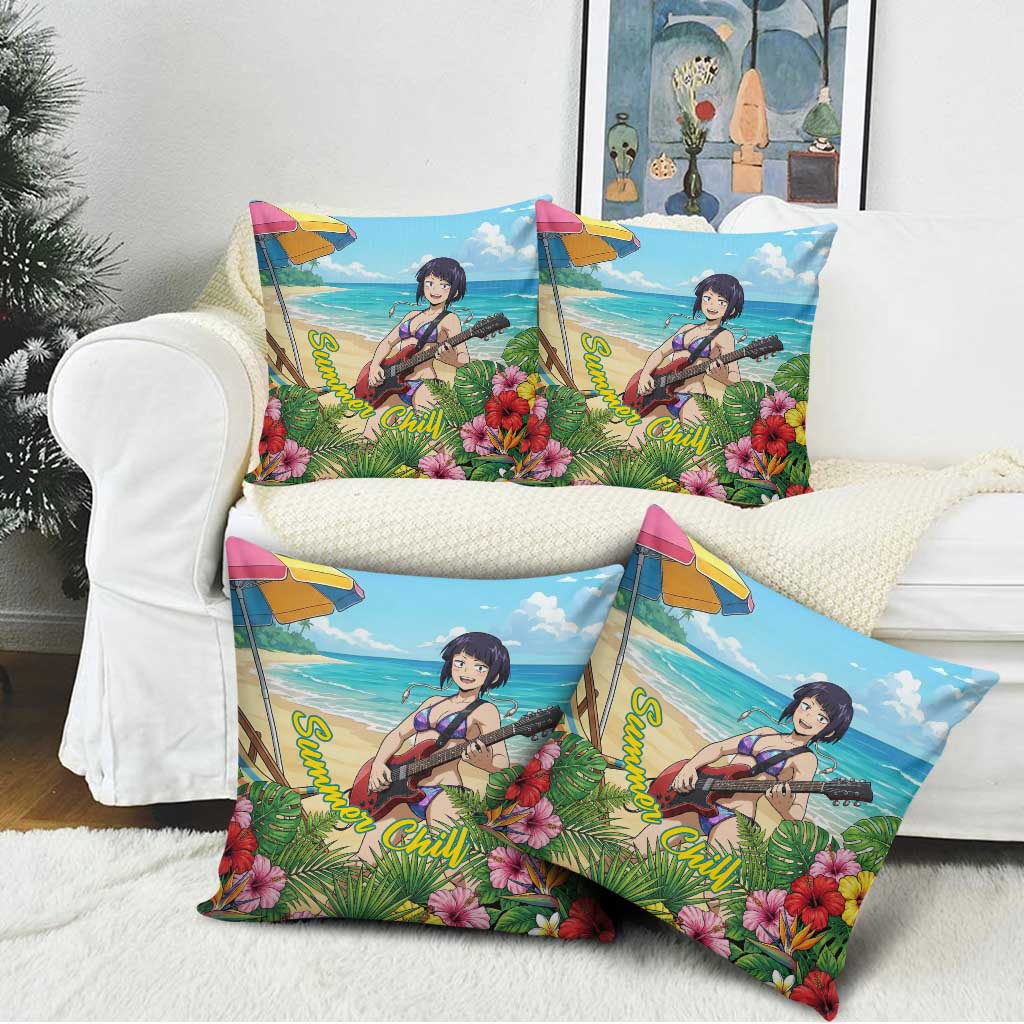 Kyoka Jiro Summer Chill Pillow Cover Tropical Anime Rock Vibes