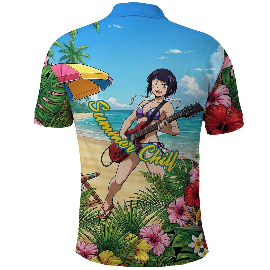 Kyoka Jiro Summer Chill Polo Shirt Tropical Anime Rock Vibes