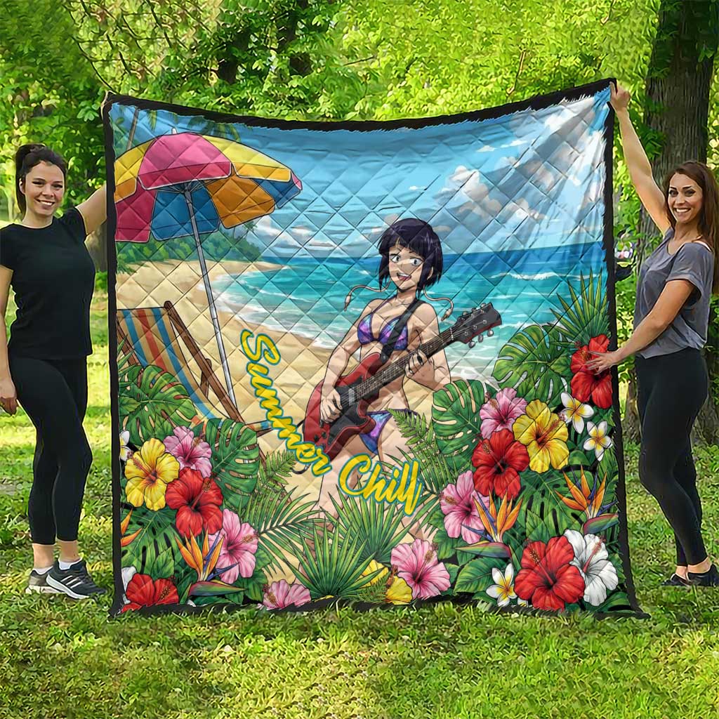 Kyoka Jiro Summer Chill Quilt Tropical Anime Rock Vibes