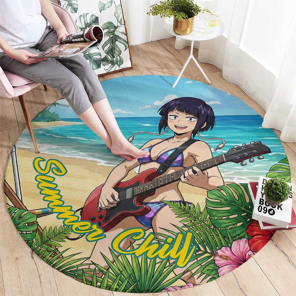 Kyoka Jiro Summer Chill Round Carpet Tropical Anime Rock Vibes