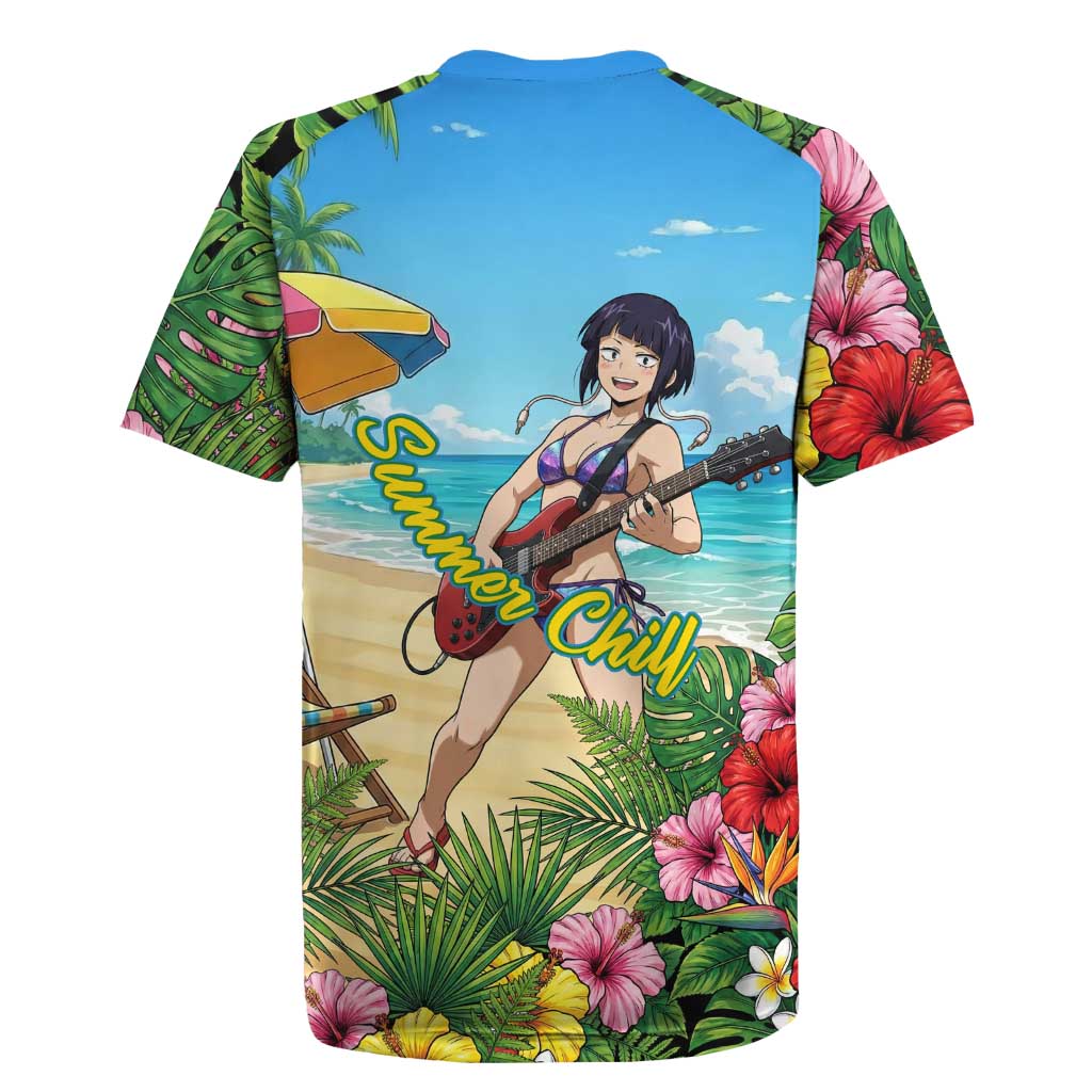 Kyoka Jiro Summer Chill Rugby Jersey Tropical Anime Rock Vibes