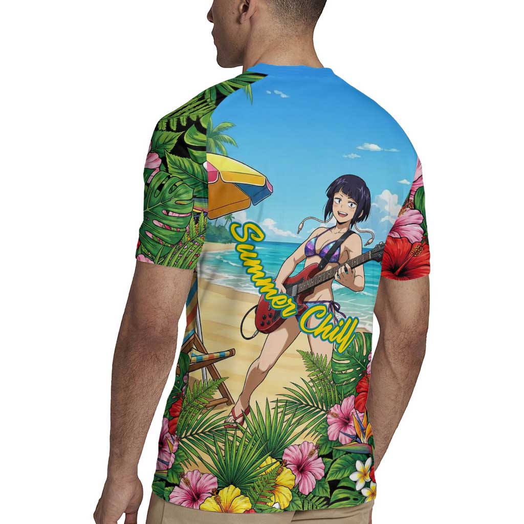 Kyoka Jiro Summer Chill Rugby Jersey Tropical Anime Rock Vibes