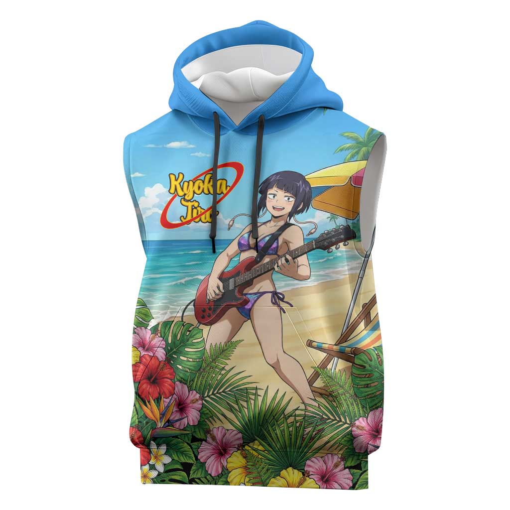 Kyoka Jiro Summer Chill Sleeveless Hoodie Tropical Anime Rock Vibes