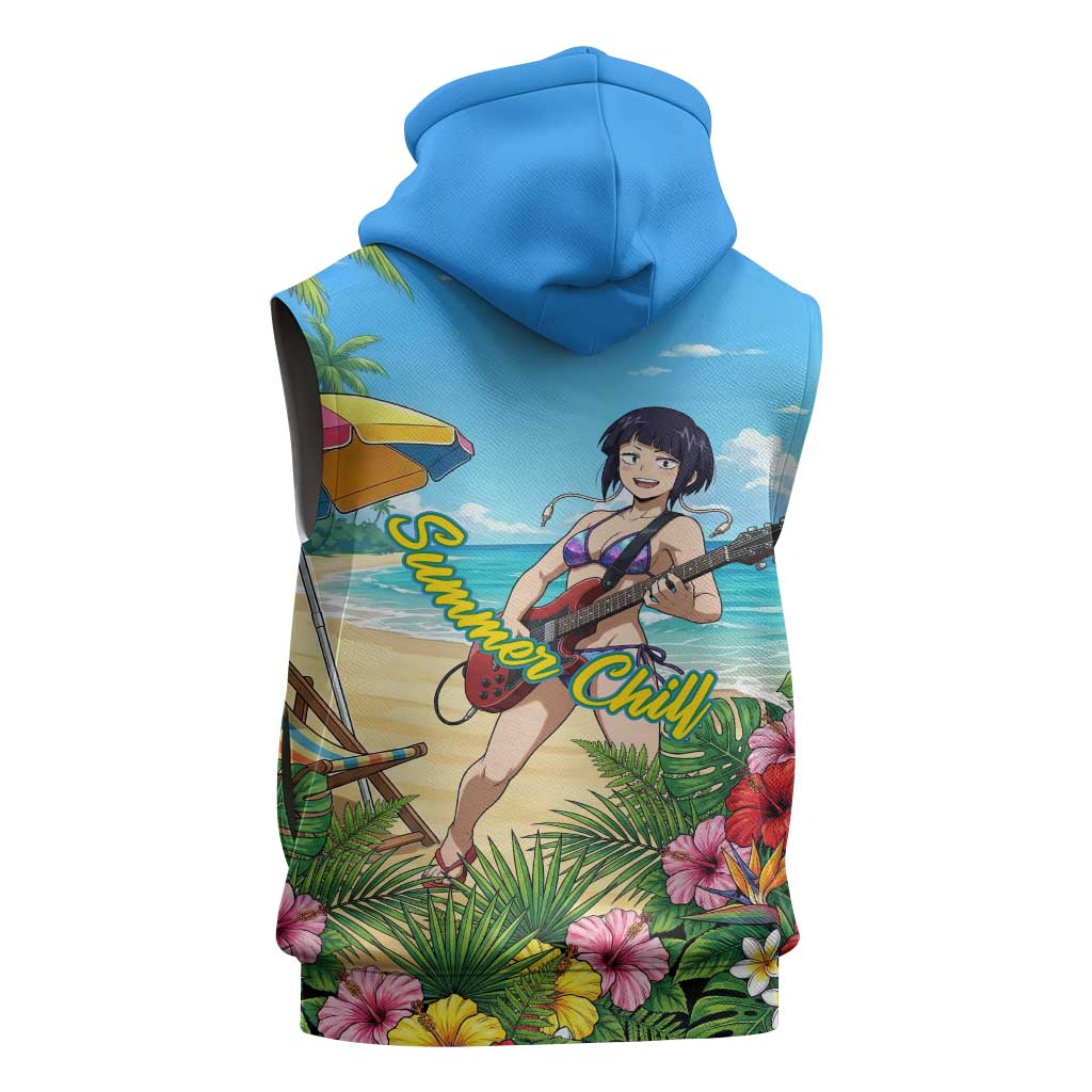Kyoka Jiro Summer Chill Sleeveless Hoodie Tropical Anime Rock Vibes