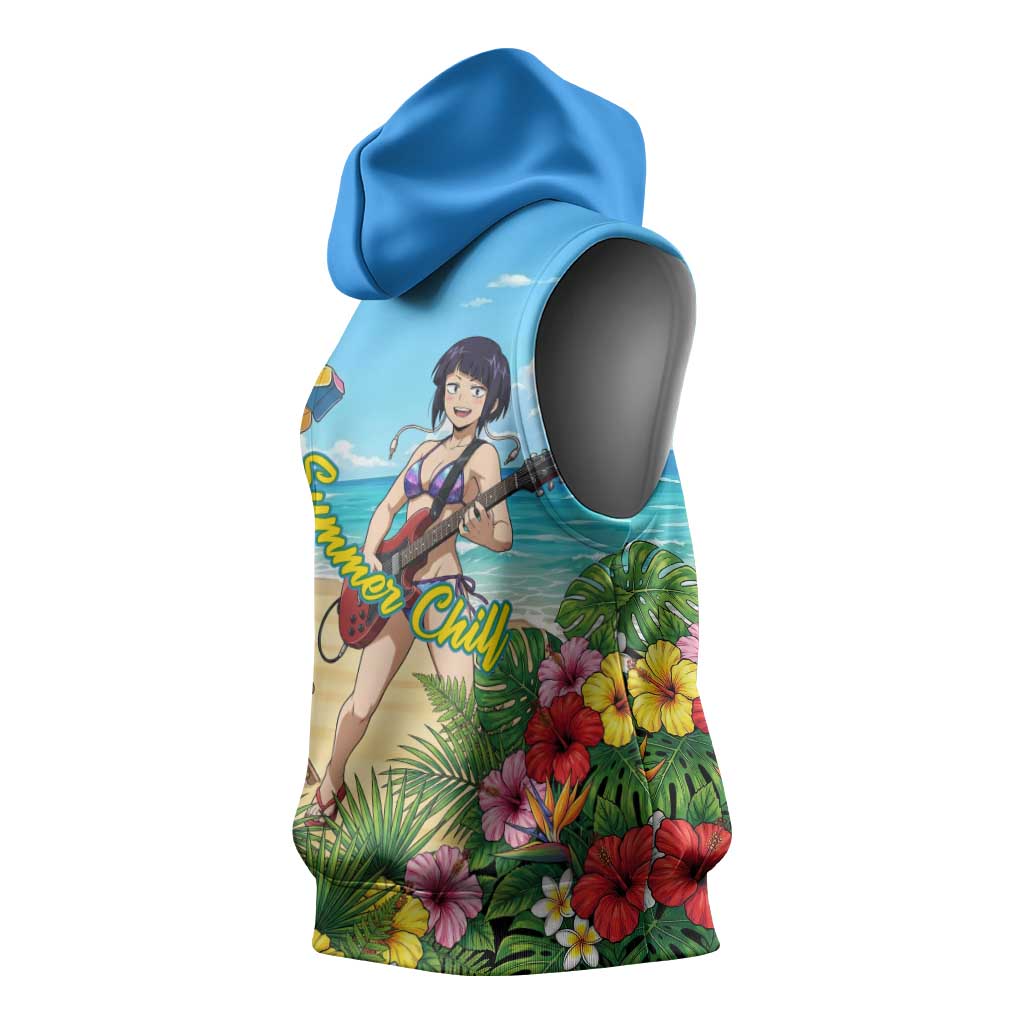 Kyoka Jiro Summer Chill Sleeveless Hoodie Tropical Anime Rock Vibes