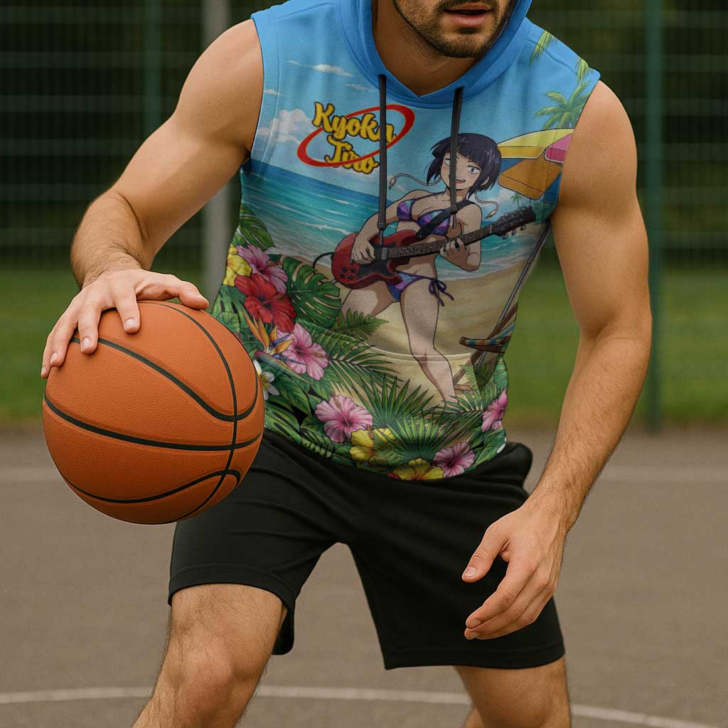 Kyoka Jiro Summer Chill Sleeveless Hoodie Tropical Anime Rock Vibes