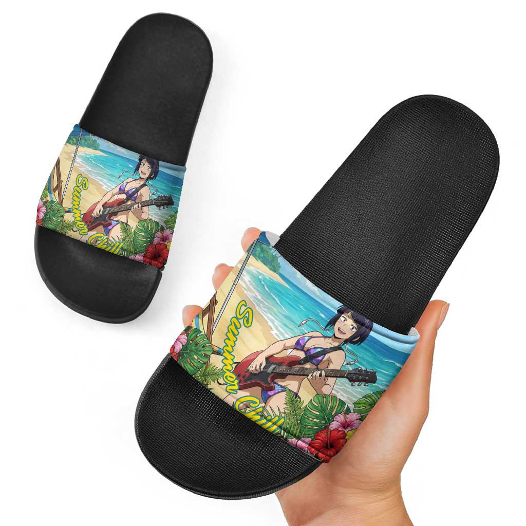 Kyoka Jiro Summer Chill Slide Sandals Tropical Anime Rock Vibes