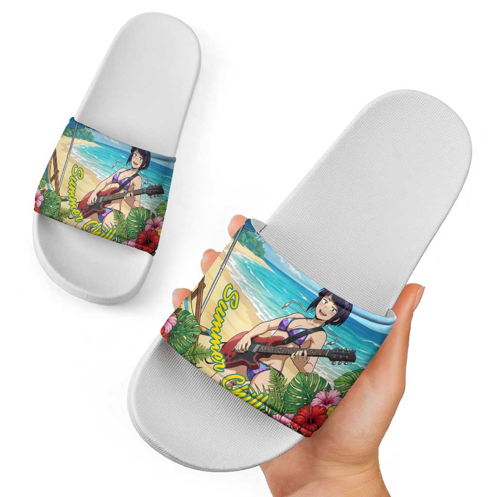 Kyoka Jiro Summer Chill Slide Sandals Tropical Anime Rock Vibes