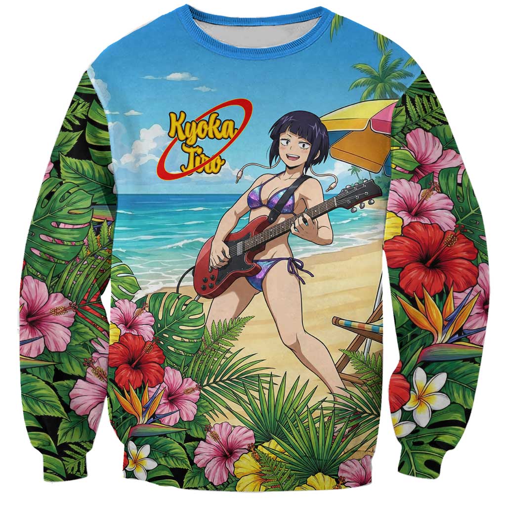 Kyoka Jiro Summer Chill Sweatshirt Tropical Anime Rock Vibes