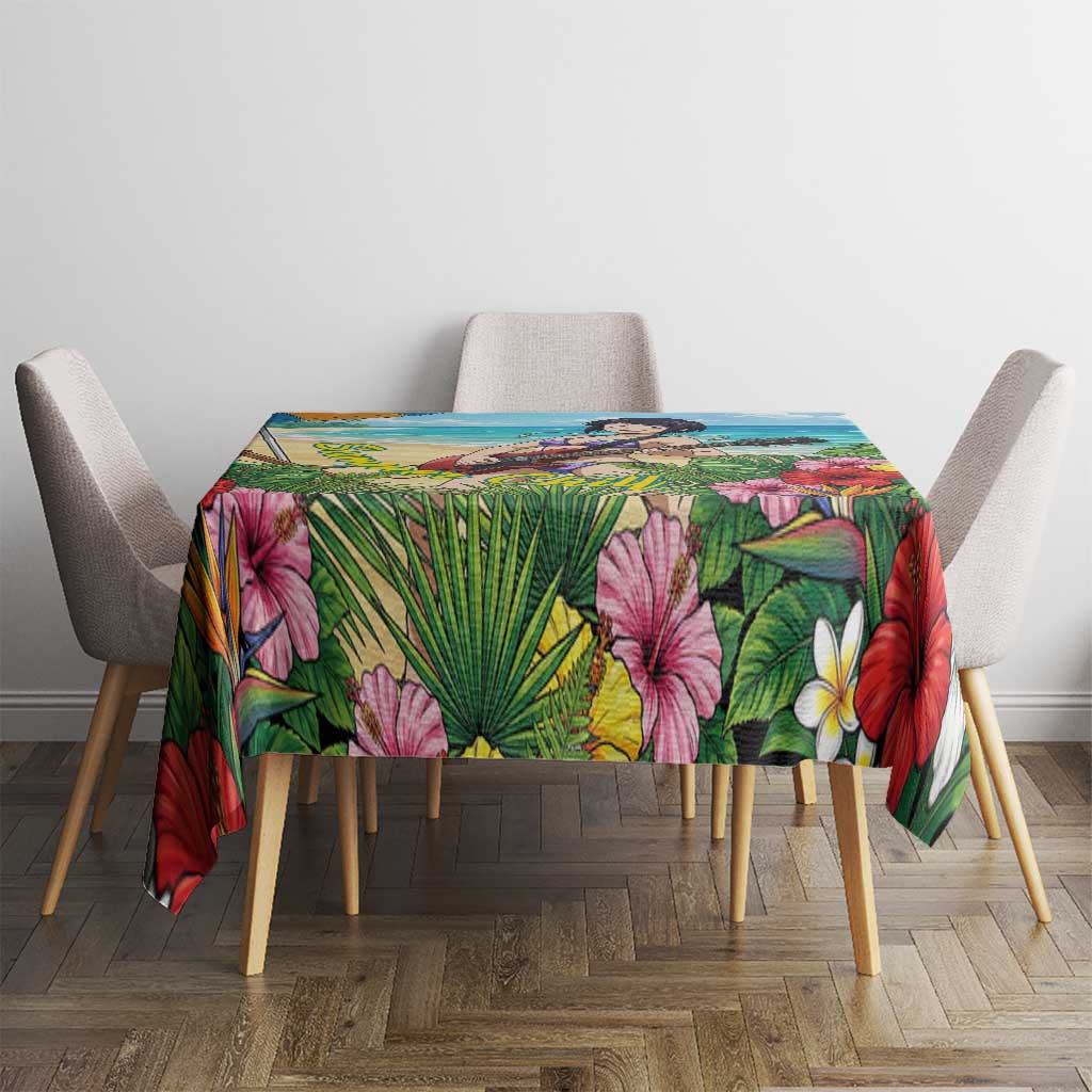 Kyoka Jiro Summer Chill Tablecloth Tropical Anime Rock Vibes