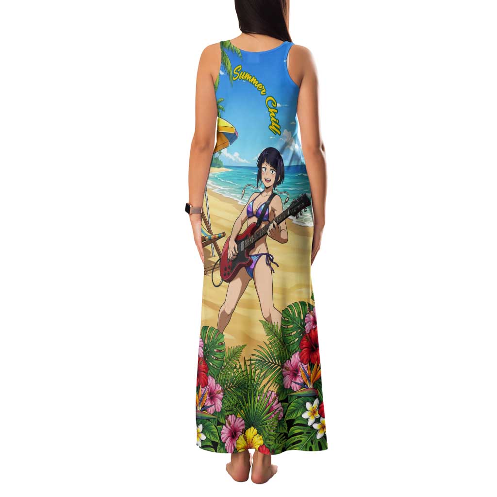 Kyoka Jiro Summer Chill Tank Maxi Dress Tropical Anime Rock Vibes