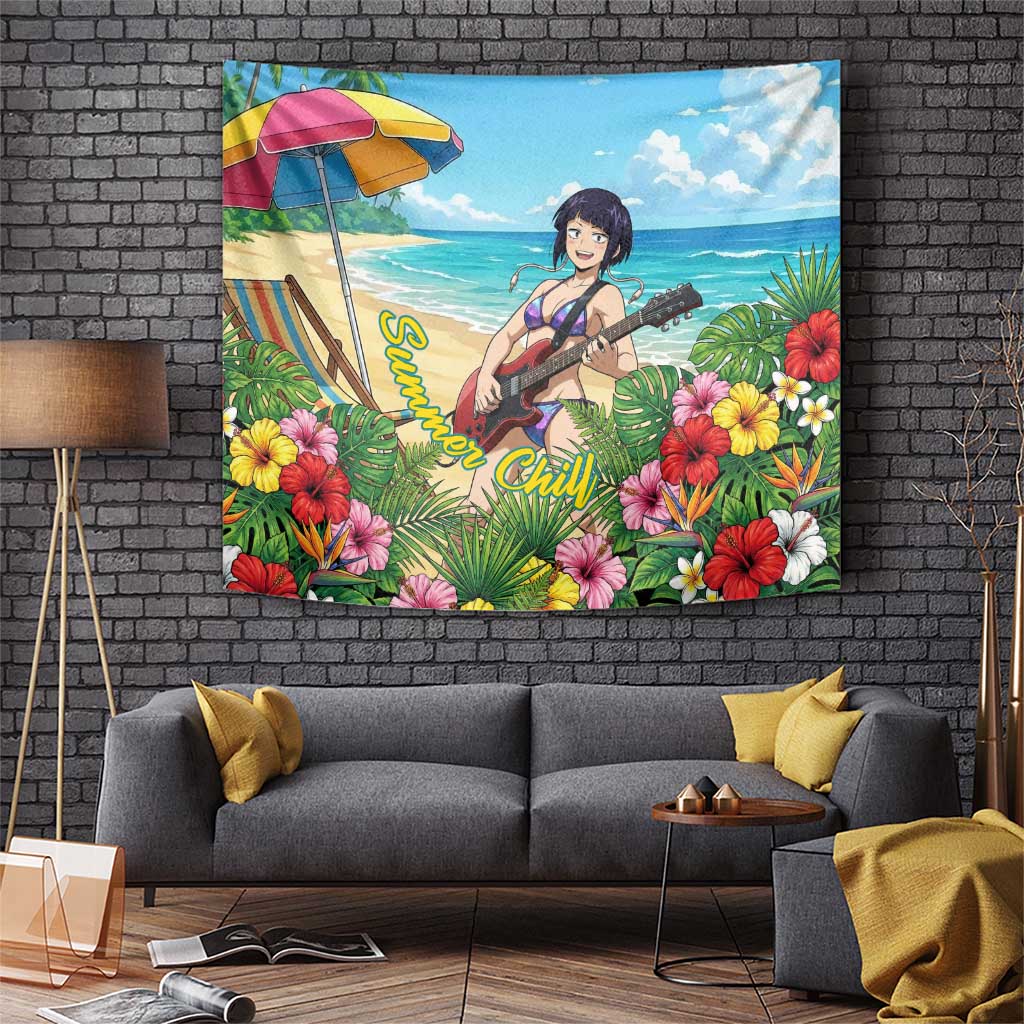 Kyoka Jiro Summer Chill Tapestry Tropical Anime Rock Vibes