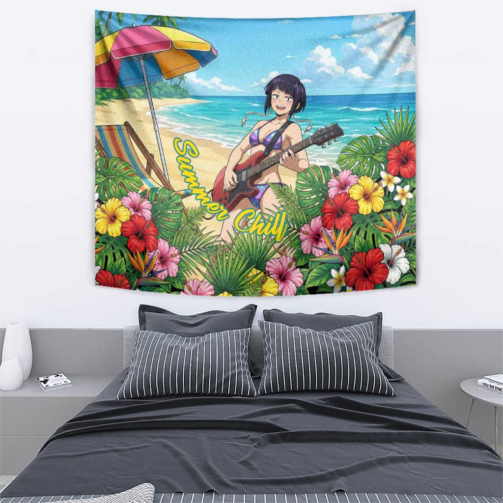 Kyoka Jiro Summer Chill Tapestry Tropical Anime Rock Vibes