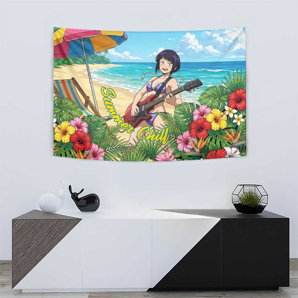 Kyoka Jiro Summer Chill Tapestry Tropical Anime Rock Vibes