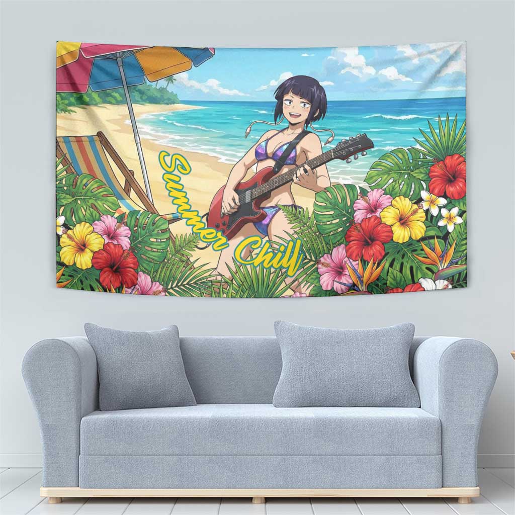 Kyoka Jiro Summer Chill Tapestry Tropical Anime Rock Vibes