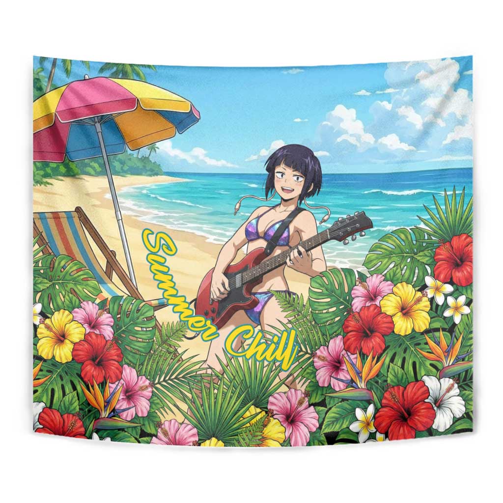 Kyoka Jiro Summer Chill Tapestry Tropical Anime Rock Vibes