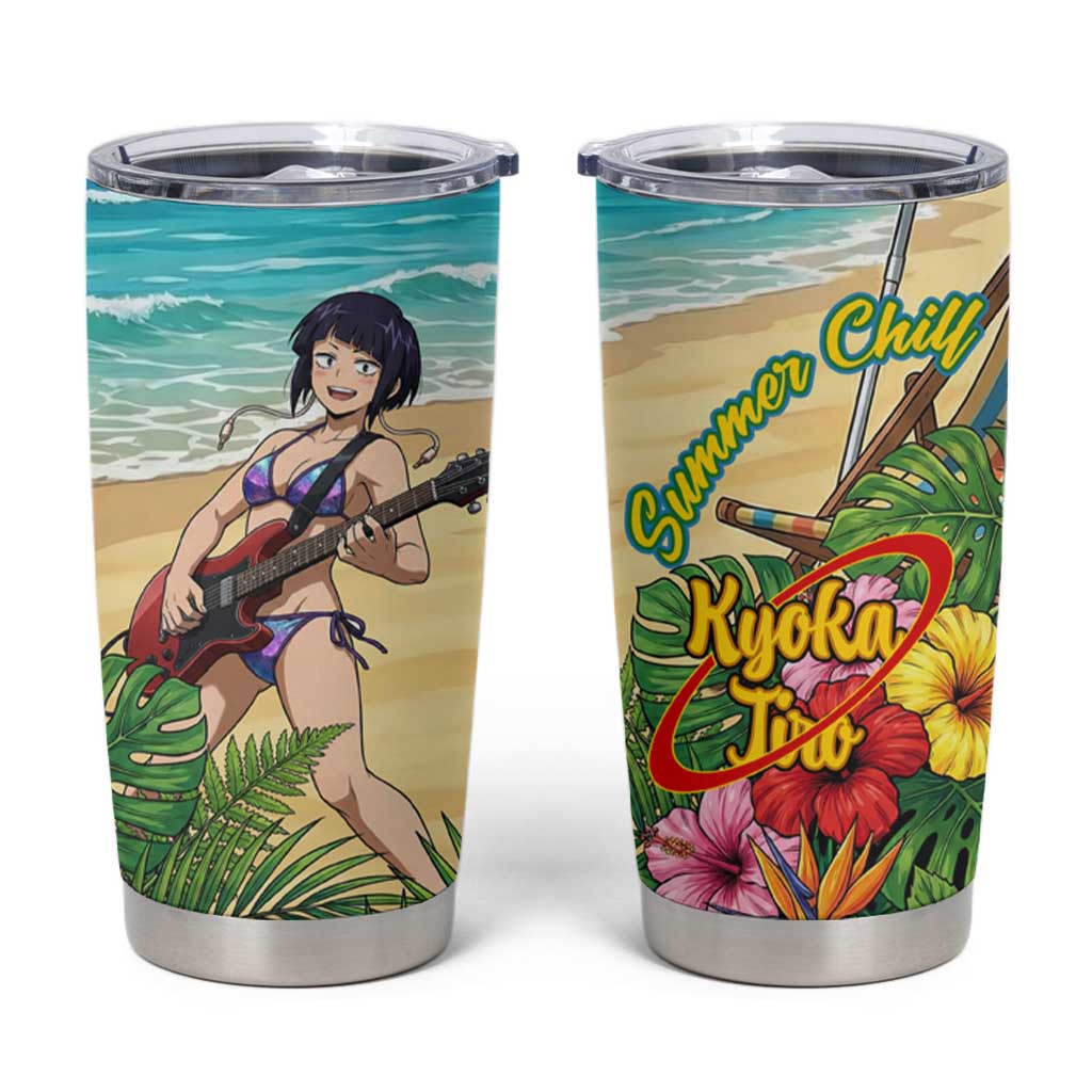 Kyoka Jiro Summer Chill Tumbler Cup Tropical Anime Rock Vibes