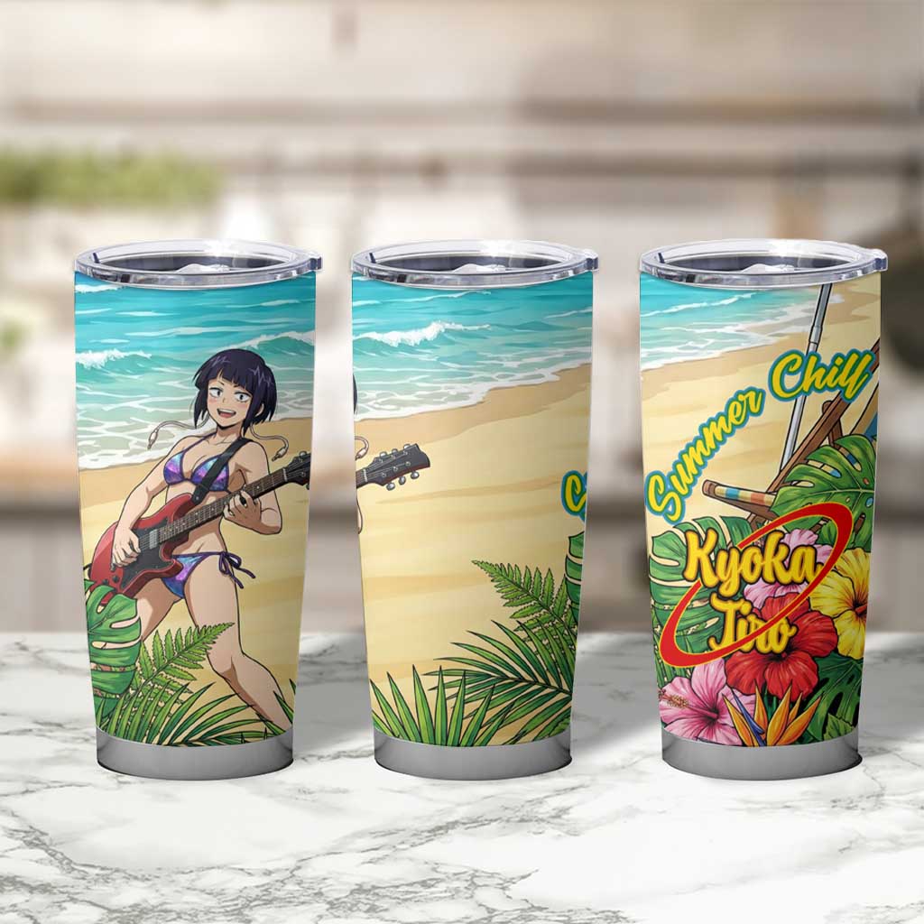 Kyoka Jiro Summer Chill Tumbler Cup Tropical Anime Rock Vibes
