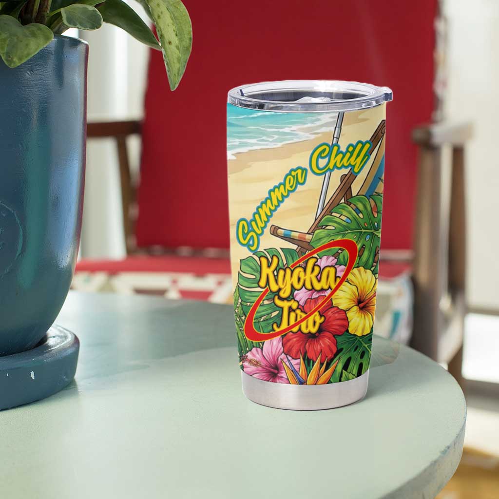 Kyoka Jiro Summer Chill Tumbler Cup Tropical Anime Rock Vibes