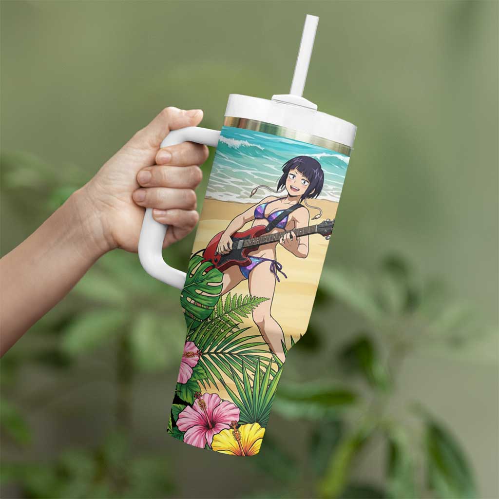 Kyoka Jiro Summer Chill Tumbler With Handle Tropical Anime Rock Vibes