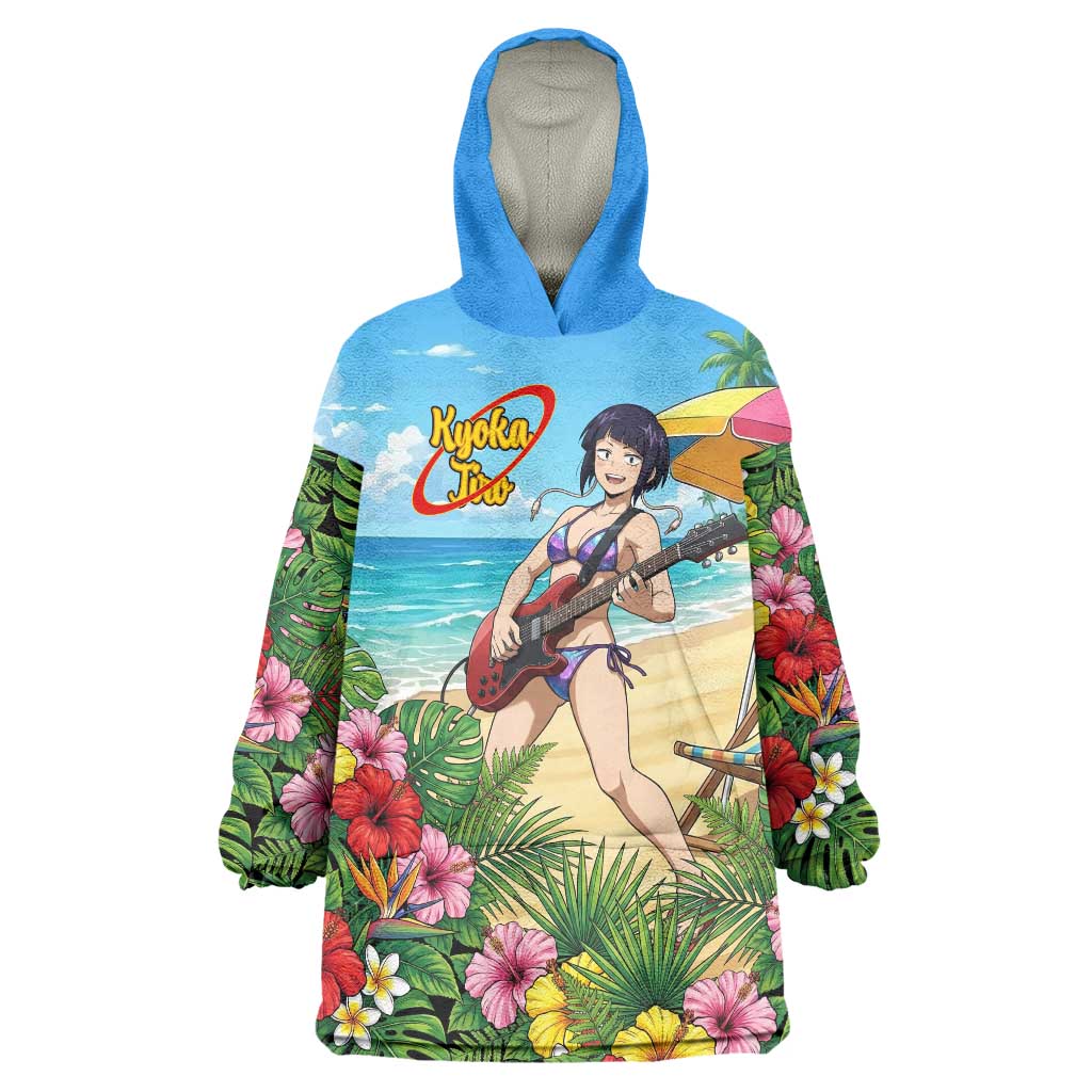 Kyoka Jiro Summer Chill Wearable Blanket Hoodie Tropical Anime Rock Vibes